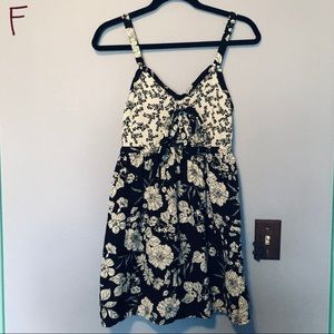 Floral Target Cutout Dress